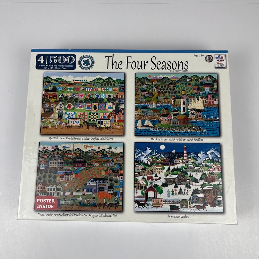 The Jigsaw Puzzle Factory 4-in-1 Four Seasons Jigsaw Puzzle.